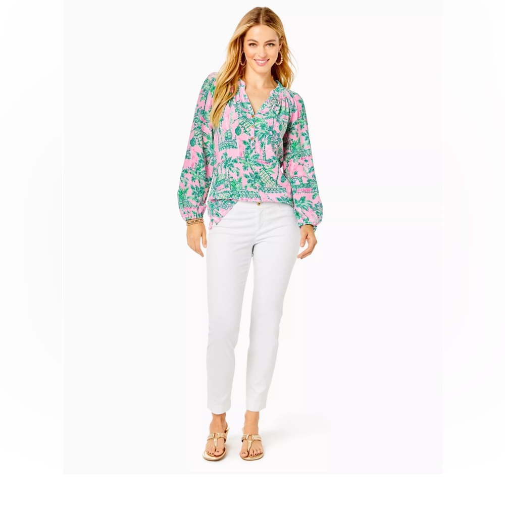 NWT Lilly Pulitzer Kelly Skinny Ankle Textured Pant